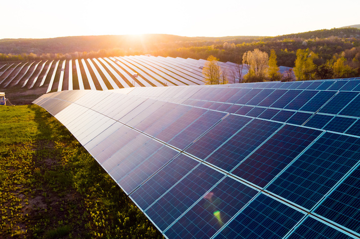 Solar Panels spread across open fields