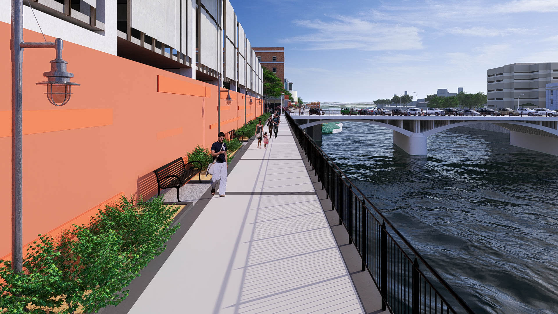 3D Rendering from Cedar Rapids Environmental Flood Master Plan