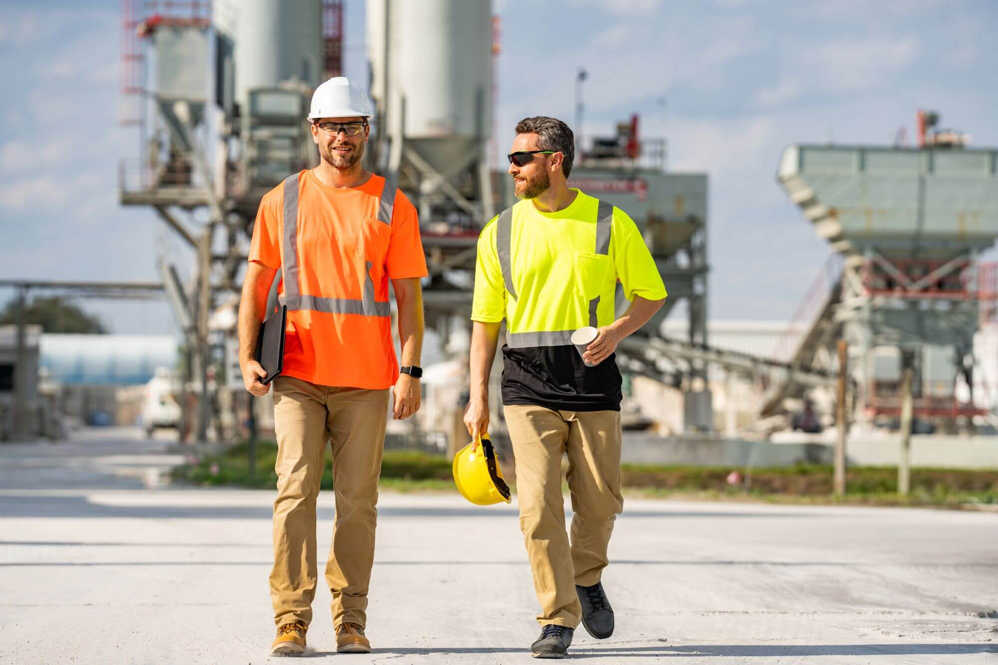 Engineering team on site at an industrial facility