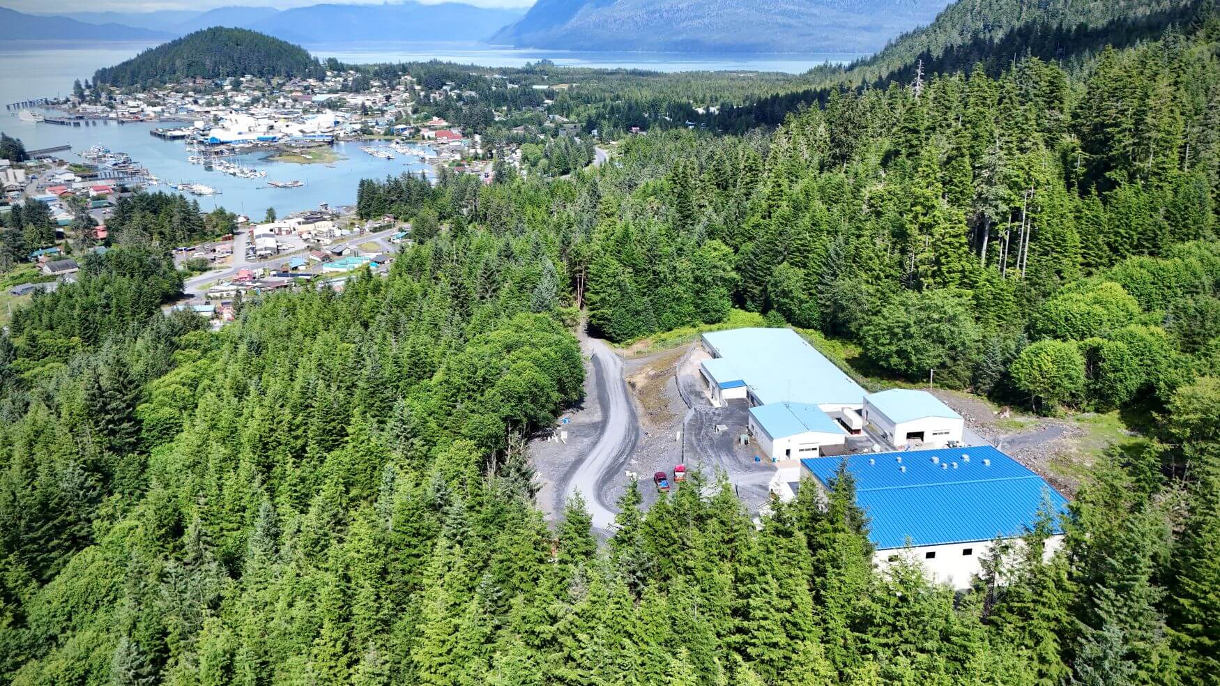 Aerial view of the Wrangell Water Treatment Plant
